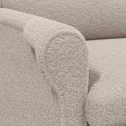 Fauteuil Lichtgrijs 76 x 94 x 102 cm Zachte Sherpa stof