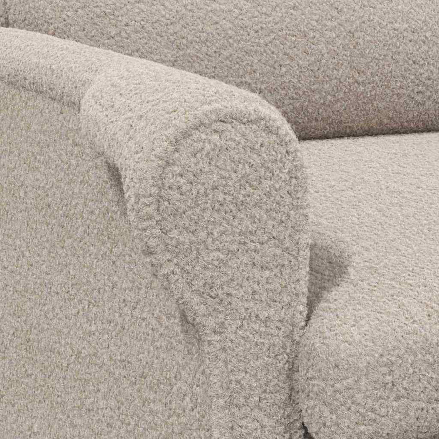Fauteuil Lichtgrijs 76 x 94 x 102 cm Zachte Sherpa stof