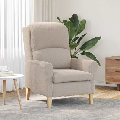 Fauteuil Lichtgrijs 76 x 94 x 102 cm Zachte Sherpa stof