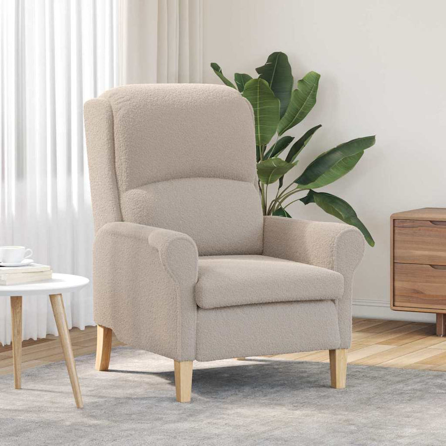 Fauteuil Lichtgrijs 76 x 94 x 102 cm Zachte Sherpa stof