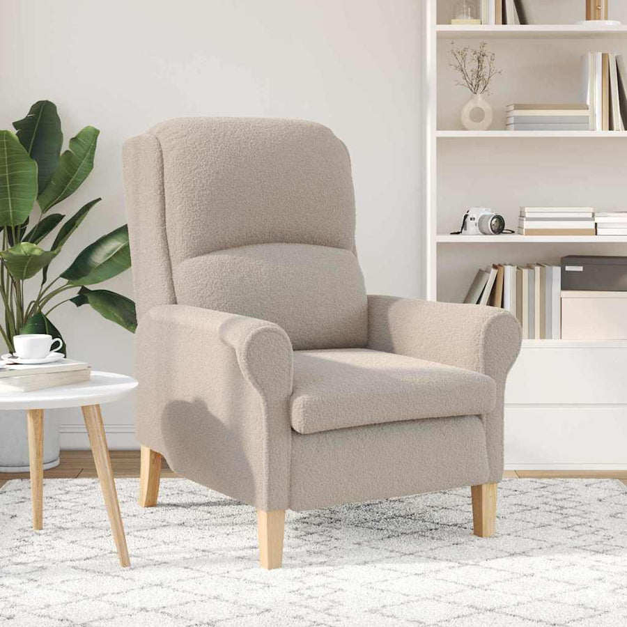 Fauteuil Lichtgrijs 76 x 94 x 102 cm Zachte Sherpa stof