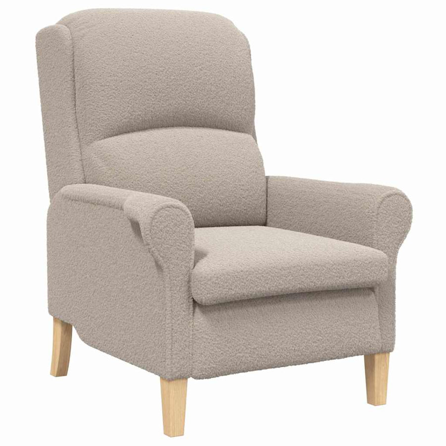 Fauteuil Lichtgrijs 76 x 94 x 102 cm Zachte Sherpa stof