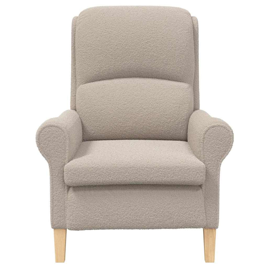 Fauteuil Lichtgrijs 76 x 94 x 102 cm Zachte Sherpa stof