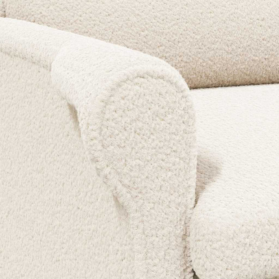 Fauteuil Crème Zachte Sherpa stof