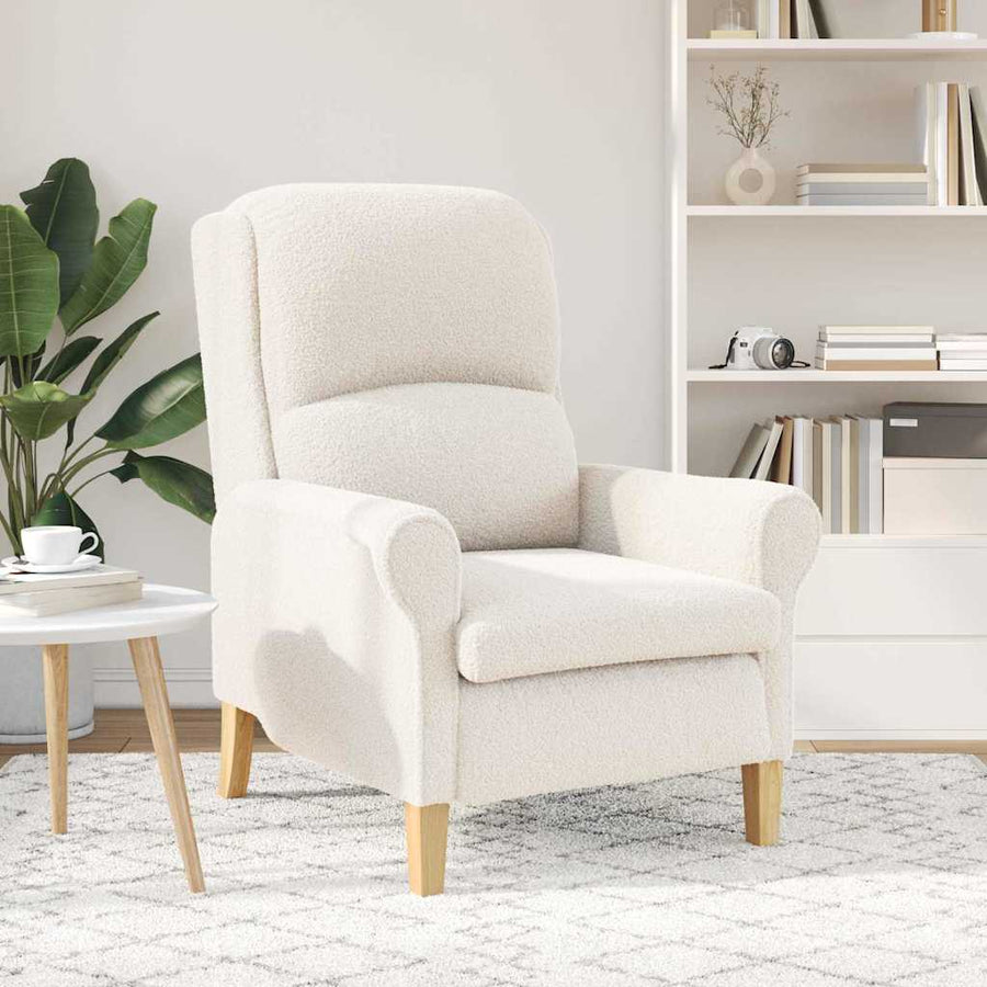 Fauteuil Crème Zachte Sherpa stof