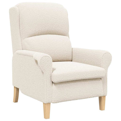 Fauteuil Crème Zachte Sherpa stof
