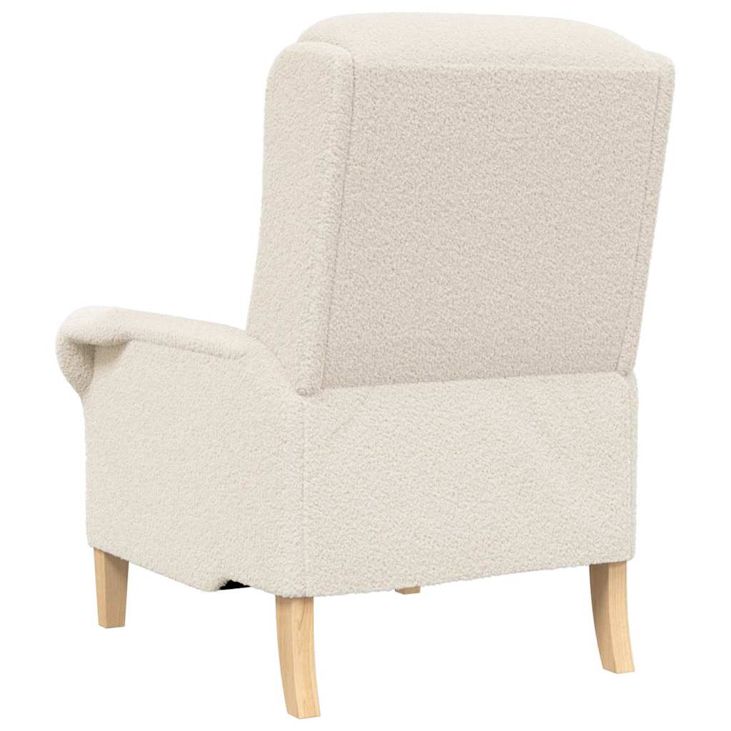Fauteuil Crème Zachte Sherpa stof
