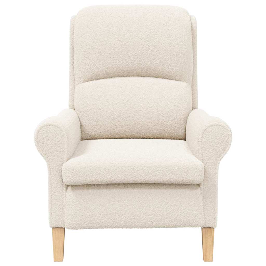 Fauteuil Crème Zachte Sherpa stof