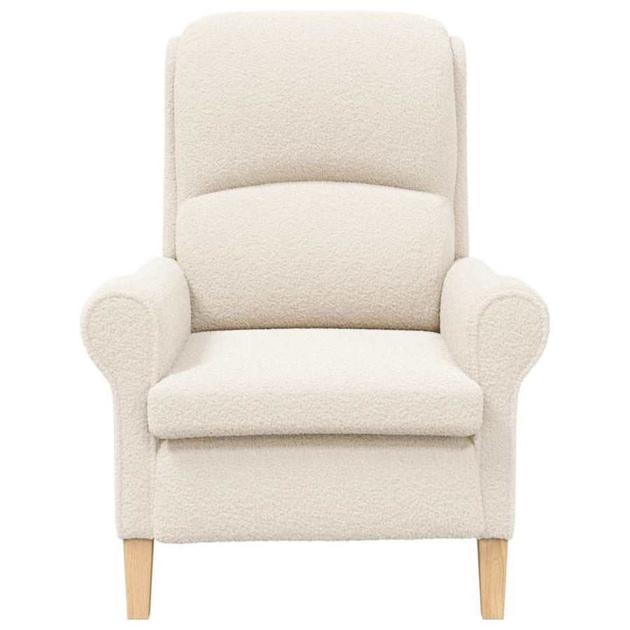 Fauteuil Crème Zachte Sherpa stof