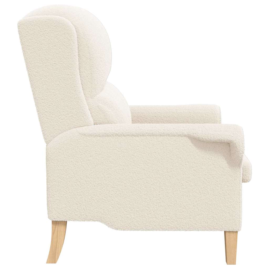 Fauteuil Crème Zachte Sherpa stof