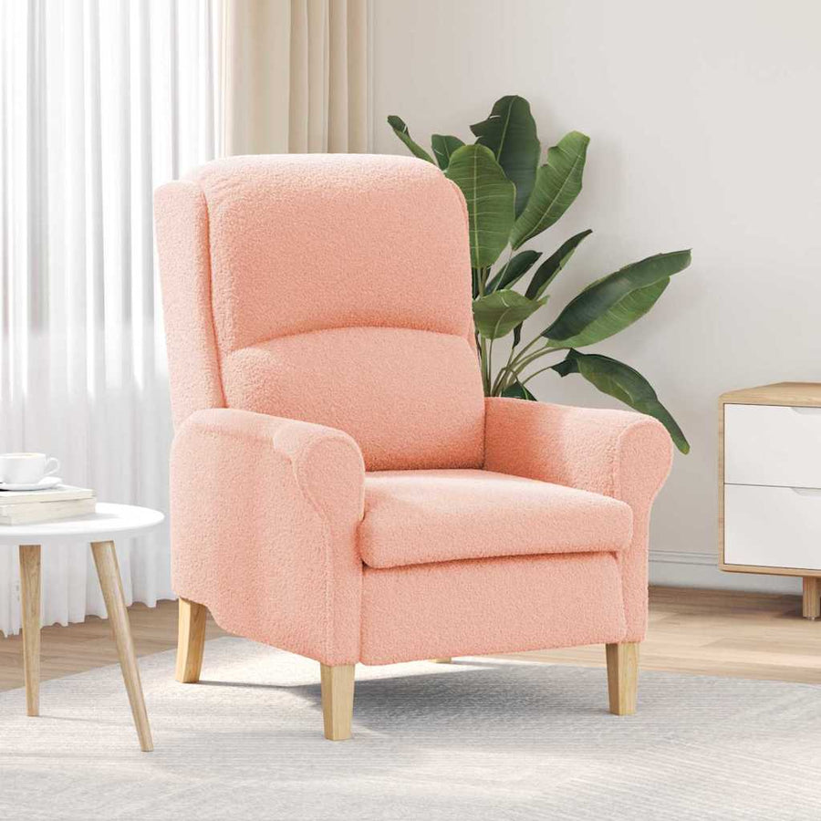 Fauteuil Roze 76 x 94 x 102 cm Zachte Sherpa stof