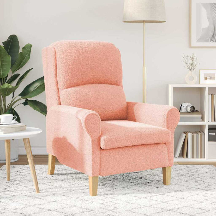 Fauteuil Roze 76 x 94 x 102 cm Zachte Sherpa stof