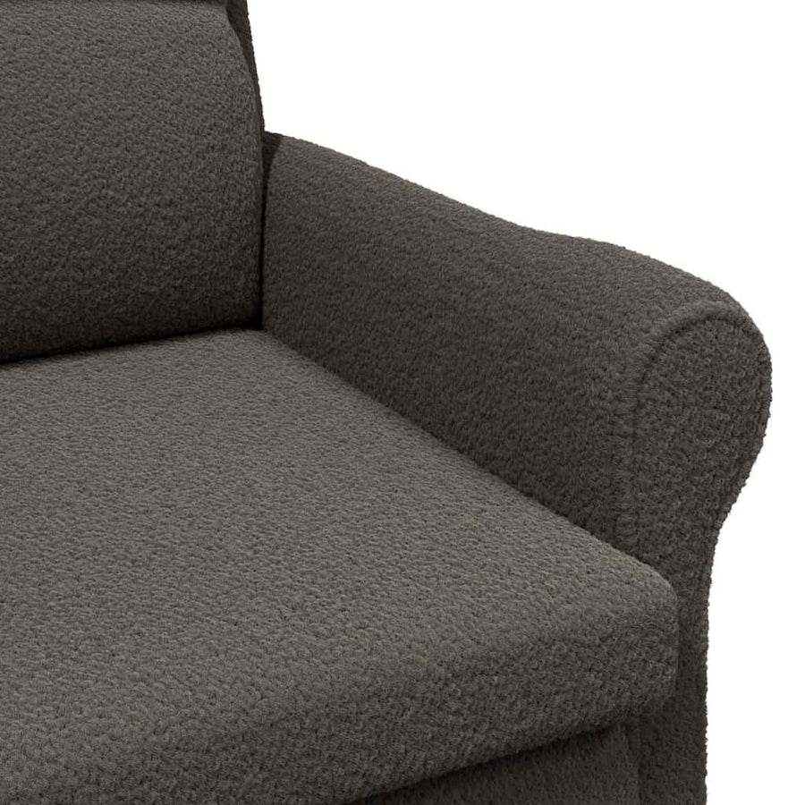 Fauteuil Donkergrijs 76 x 94 x 102 cm Zachte Sherpa stof