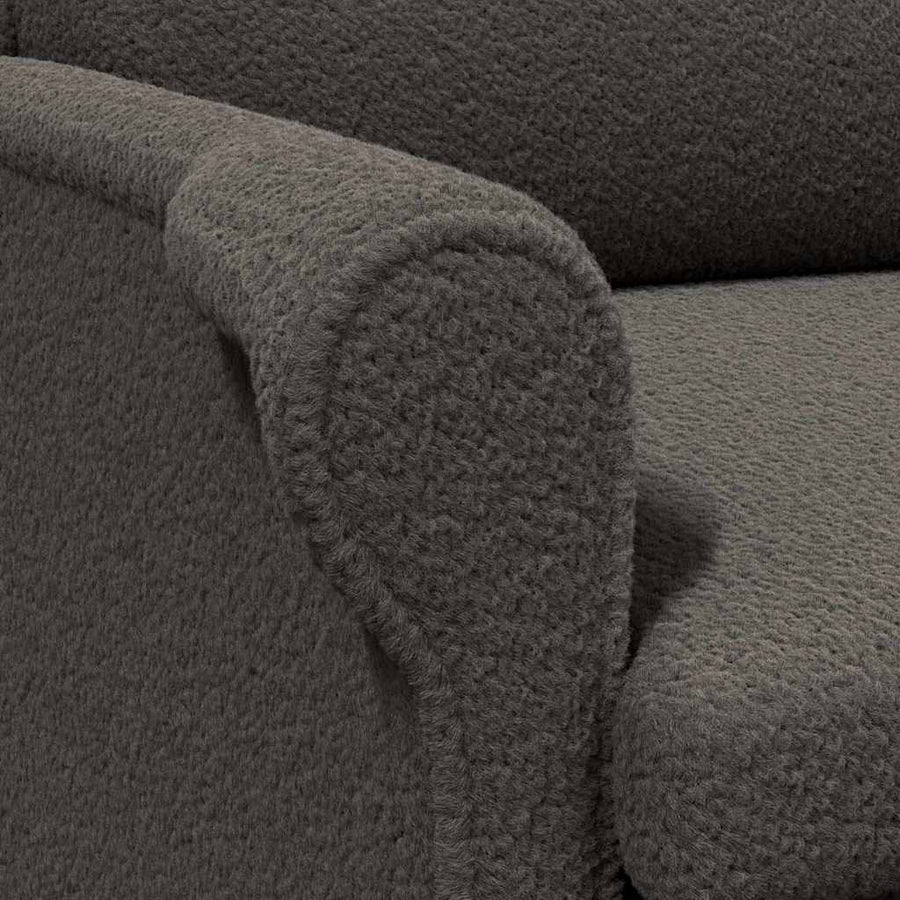 Fauteuil Donkergrijs 76 x 94 x 102 cm Zachte Sherpa stof