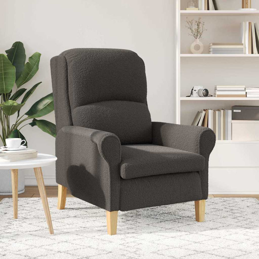 Fauteuil Donkergrijs 76 x 94 x 102 cm Zachte Sherpa stof