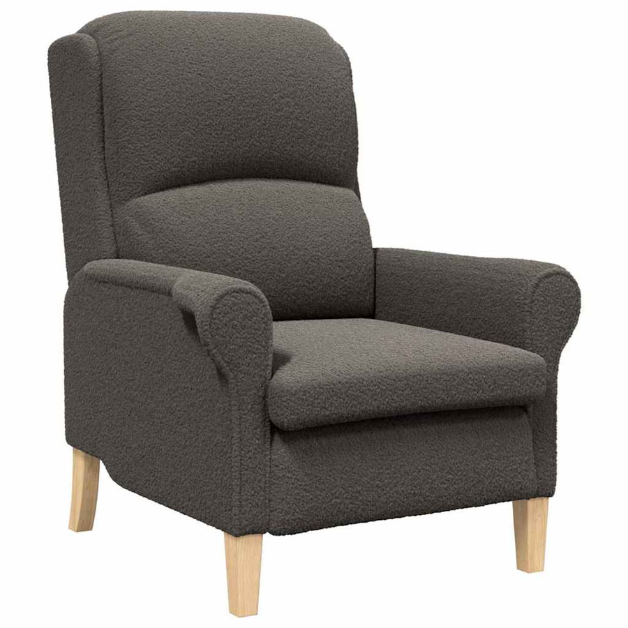 Fauteuil Donkergrijs 76 x 94 x 102 cm Zachte Sherpa stof