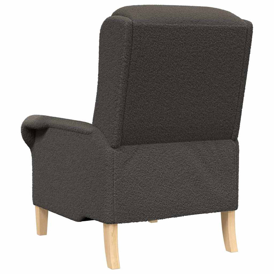 Fauteuil Donkergrijs 76 x 94 x 102 cm Zachte Sherpa stof