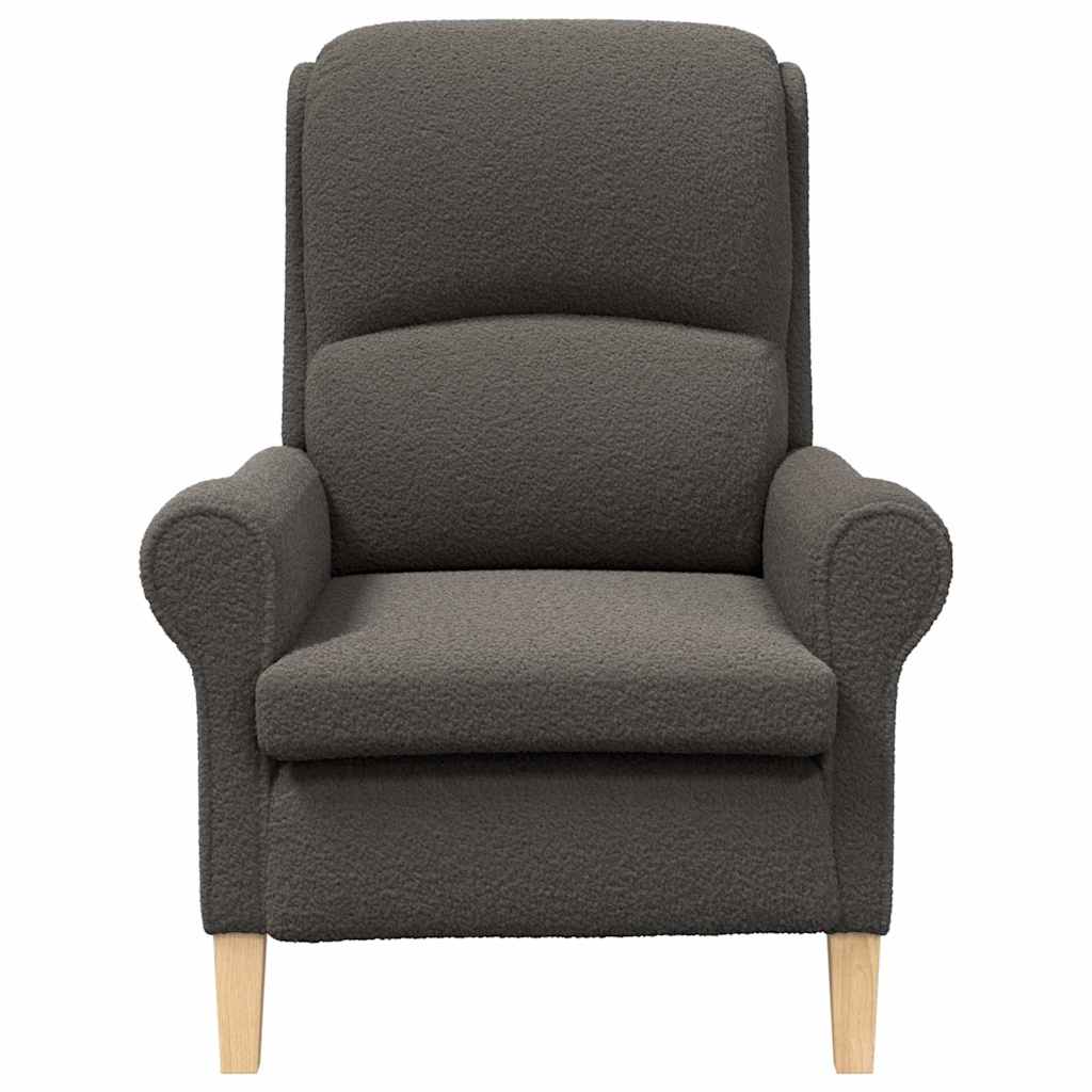 Fauteuil Donkergrijs 76 x 94 x 102 cm Zachte Sherpa stof