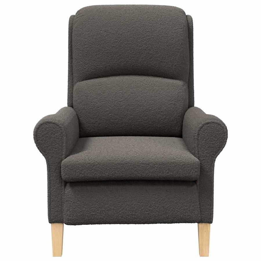 Fauteuil Donkergrijs 76 x 94 x 102 cm Zachte Sherpa stof