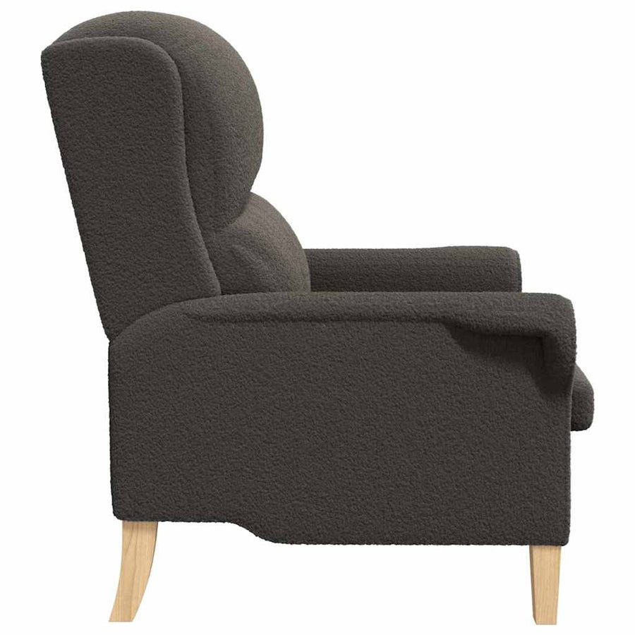 Fauteuil Donkergrijs 76 x 94 x 102 cm Zachte Sherpa stof