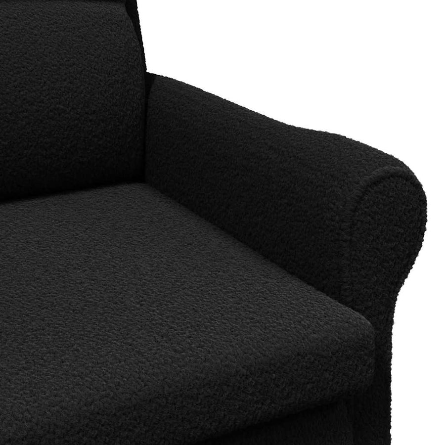 Fauteuil Zwart 76 x 94 x 102 cm Zachte Sherpa stof