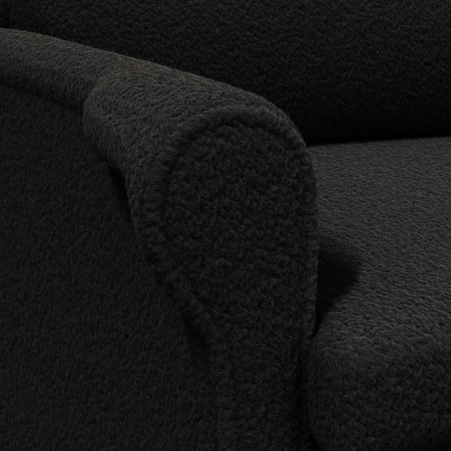 Fauteuil Zwart 76 x 94 x 102 cm Zachte Sherpa stof
