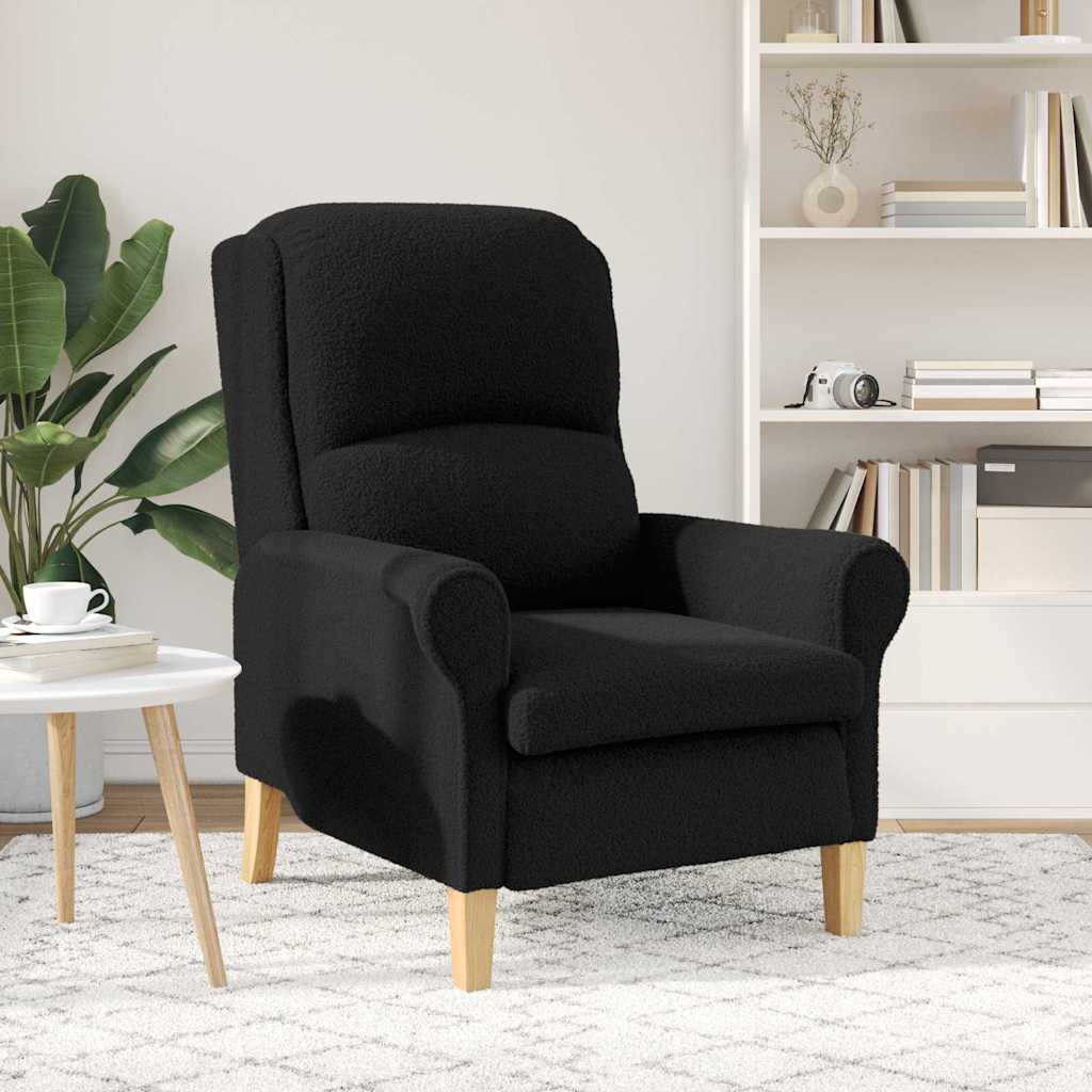 Fauteuil Zwart 76 x 94 x 102 cm Zachte Sherpa stof