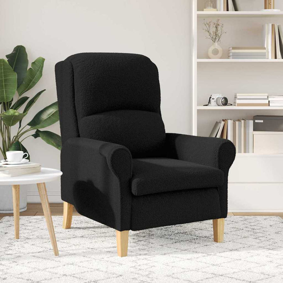 Fauteuil Zwart 76 x 94 x 102 cm Zachte Sherpa stof