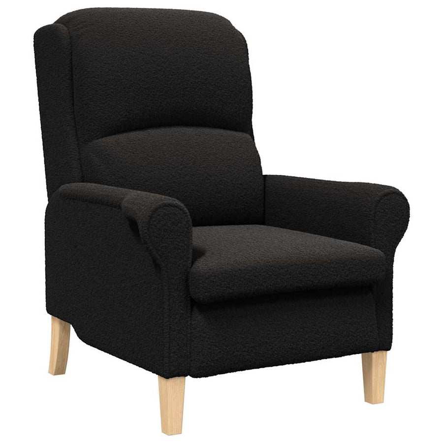 Fauteuil Zwart 76 x 94 x 102 cm Zachte Sherpa stof