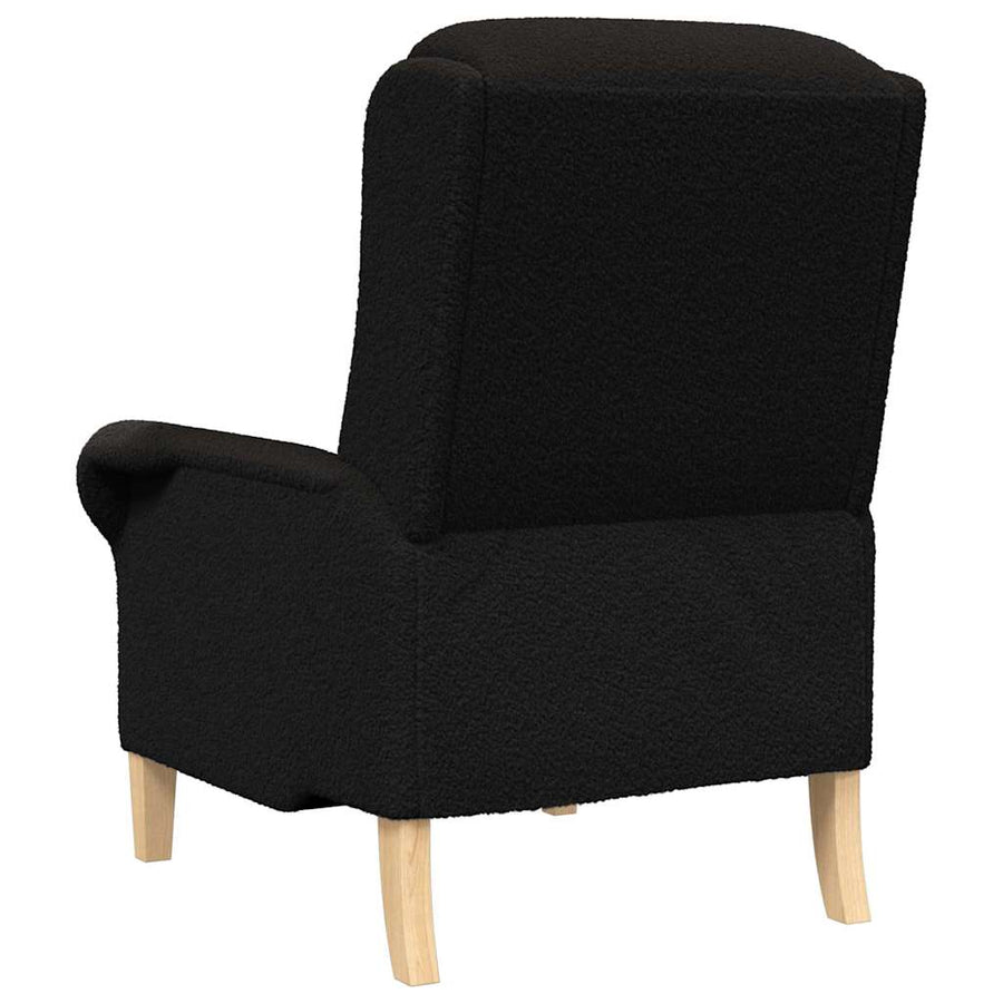Fauteuil Zwart 76 x 94 x 102 cm Zachte Sherpa stof