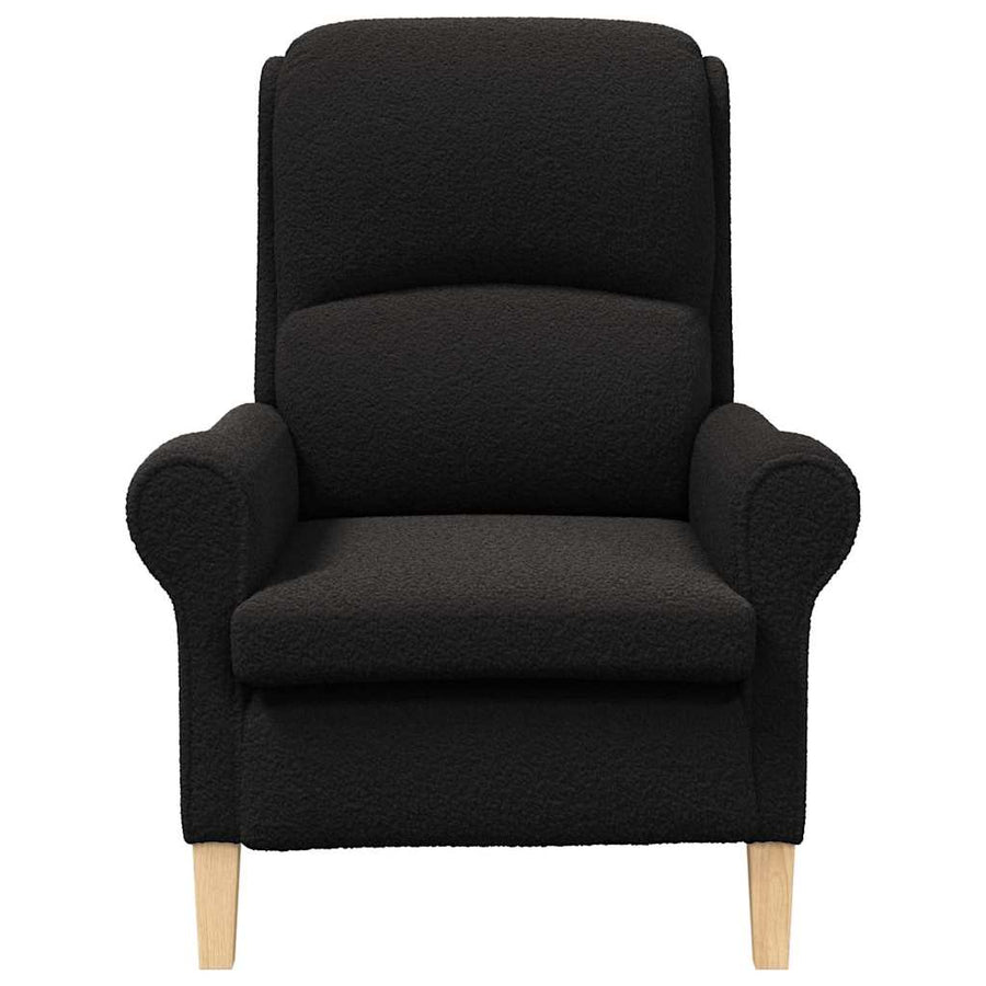 Fauteuil Zwart 76 x 94 x 102 cm Zachte Sherpa stof