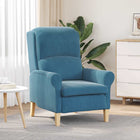Fauteuil blauw fluweel 76x94x102 cm