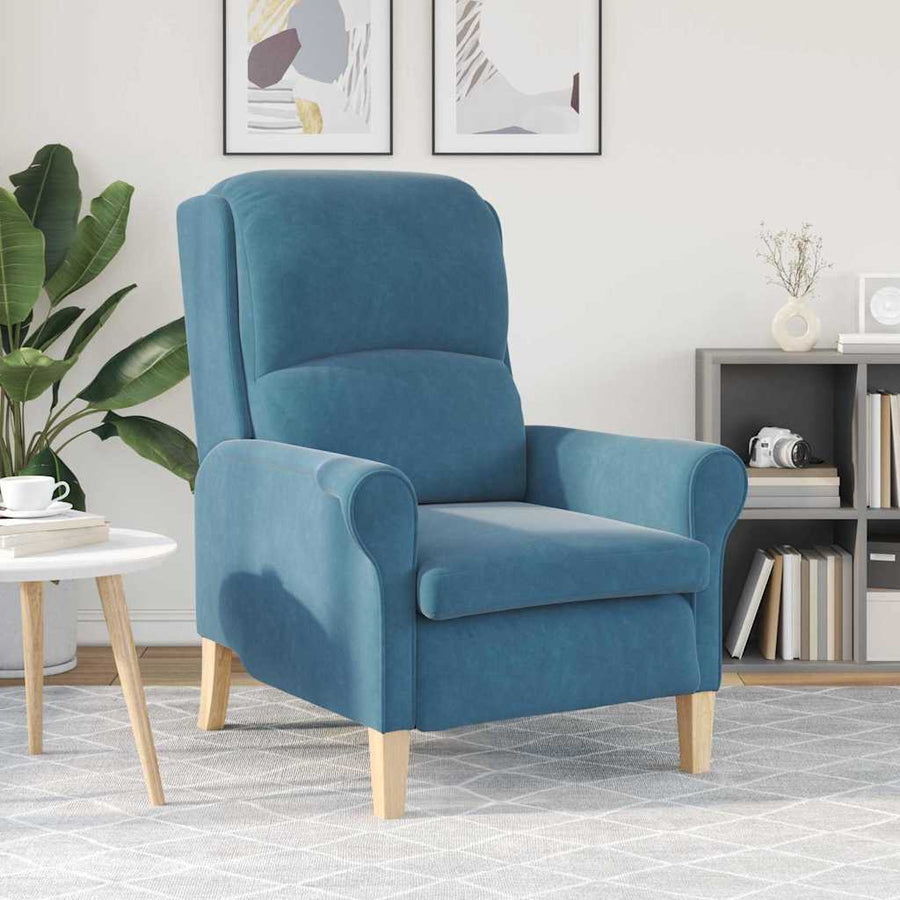 Fauteuil Blauw 76 x 94 x 102 cm Fluweel