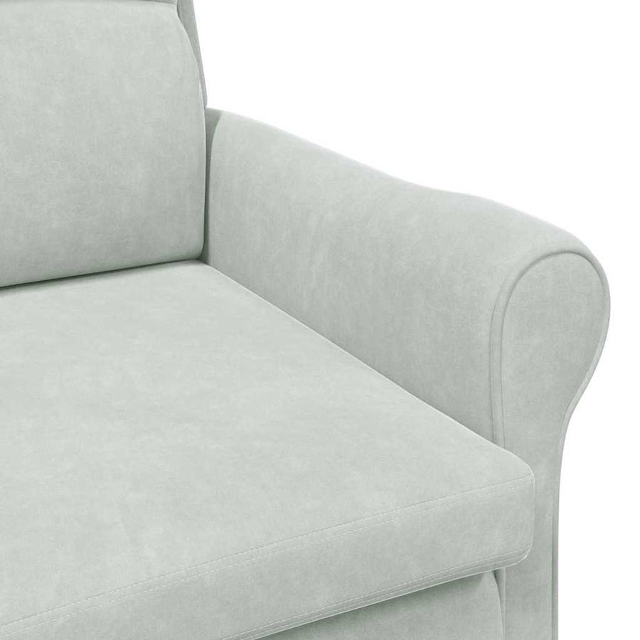 Fauteuil Lichtgrijs 76 x 94 x 102 cm Fluweel