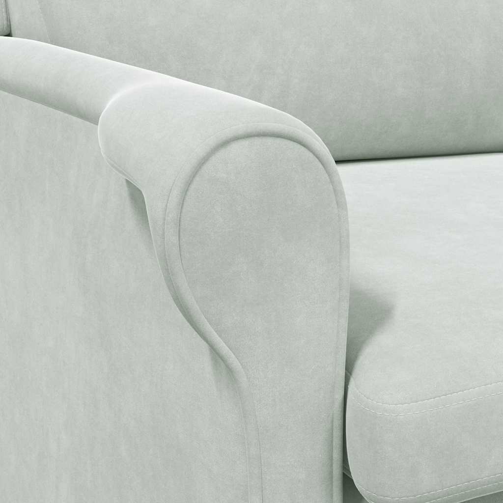 Fauteuil Lichtgrijs 76 x 94 x 102 cm Fluweel