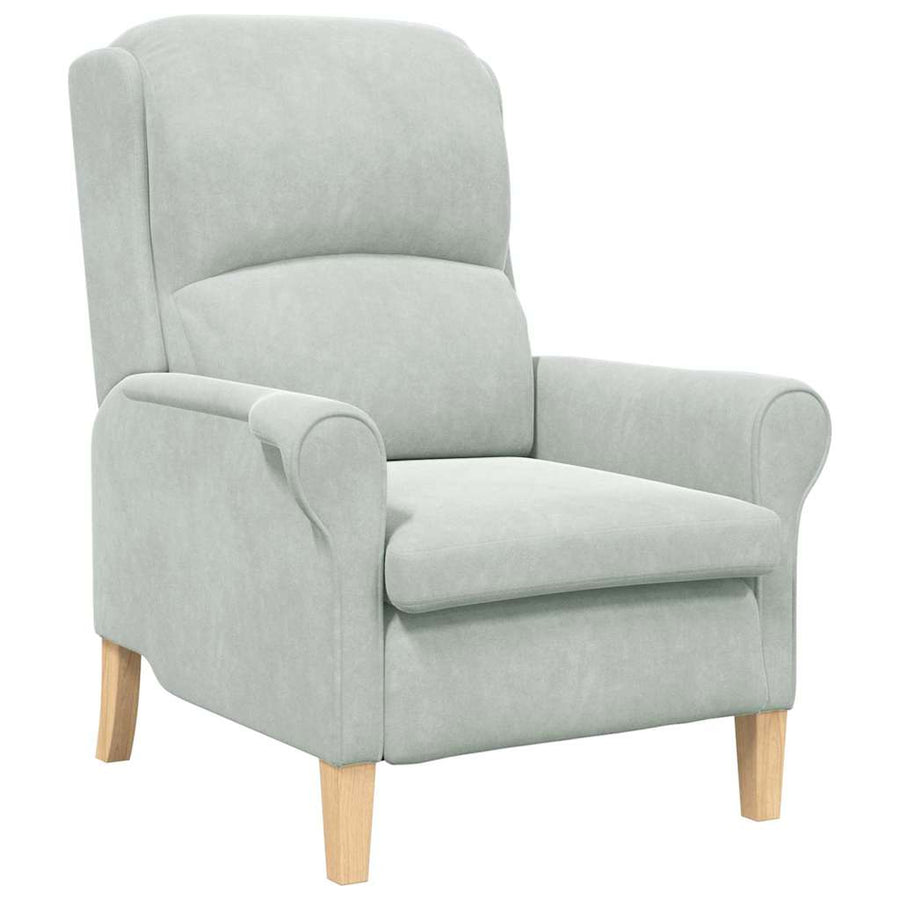 Fauteuil Lichtgrijs 76 x 94 x 102 cm Fluweel