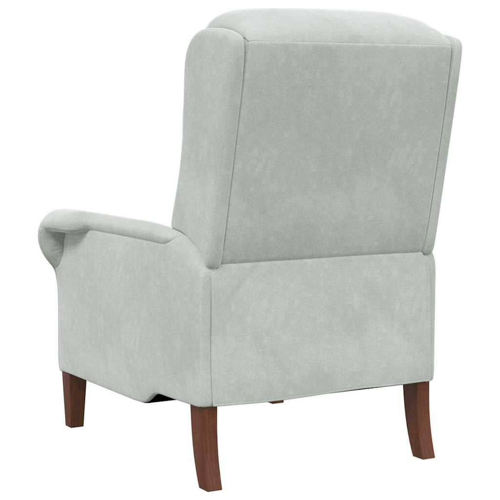 Fauteuil Lichtgrijs 76 x 94 x 102 cm Fluweel