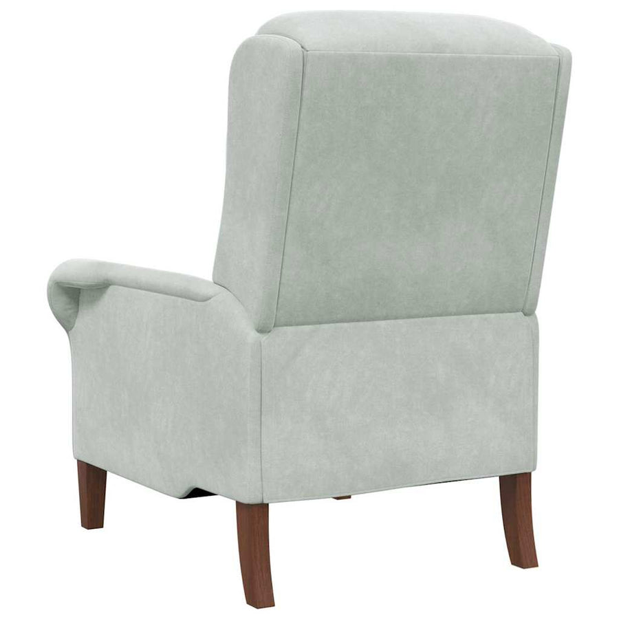 Fauteuil Lichtgrijs 76 x 94 x 102 cm Fluweel