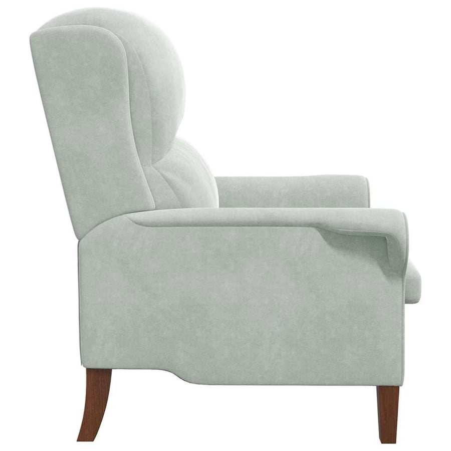 Fauteuil Lichtgrijs 76 x 94 x 102 cm Fluweel