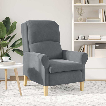 Fauteuil Donkergrijs 76 x 94 x 102 cm Fluweel