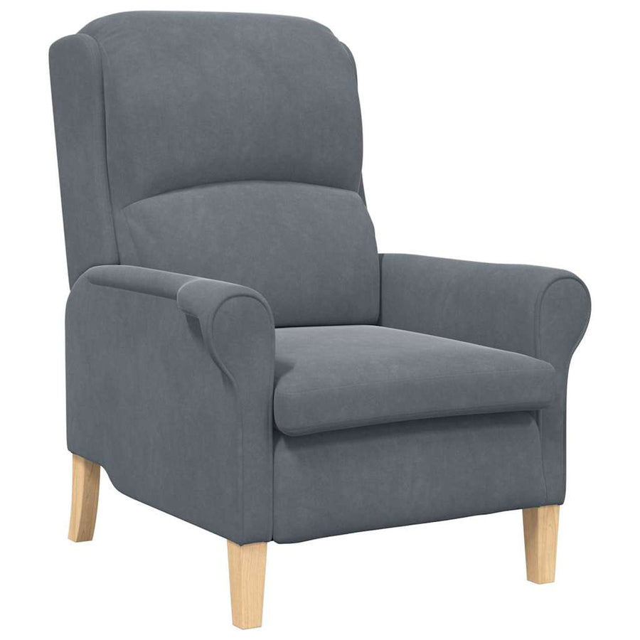 Fauteuil Donkergrijs 76 x 94 x 102 cm Fluweel