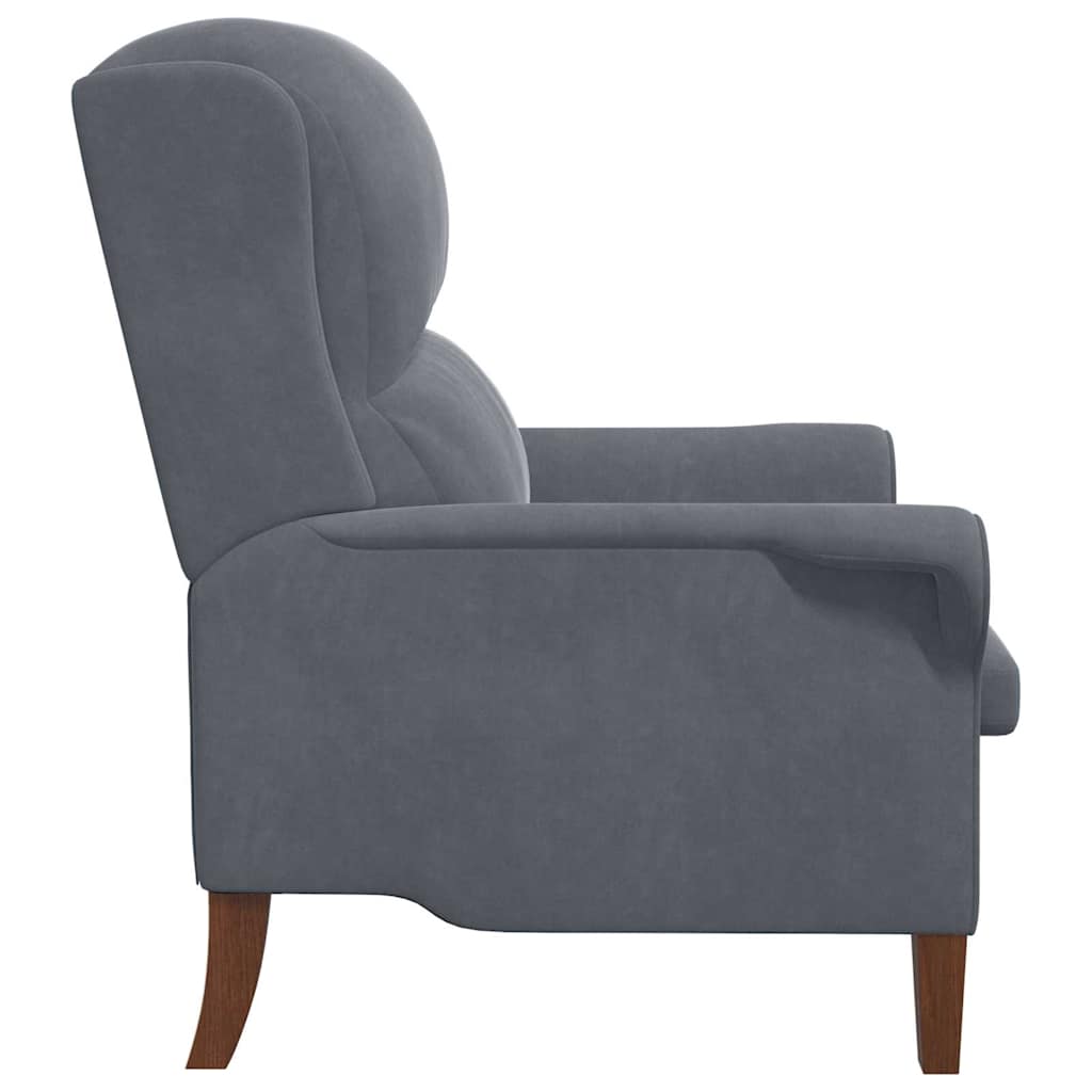 Fauteuil Donkergrijs 76 x 94 x 102 cm Fluweel