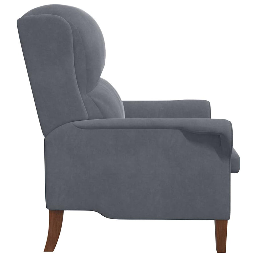 Fauteuil Donkergrijs 76 x 94 x 102 cm Fluweel