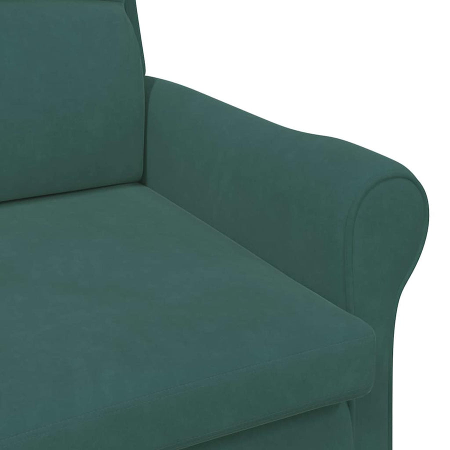 Fauteuil Donkergroen 76 x 94 x 102 cm Fluweel