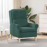 Fauteuil donkergroen fluweel 76x94x102 cm