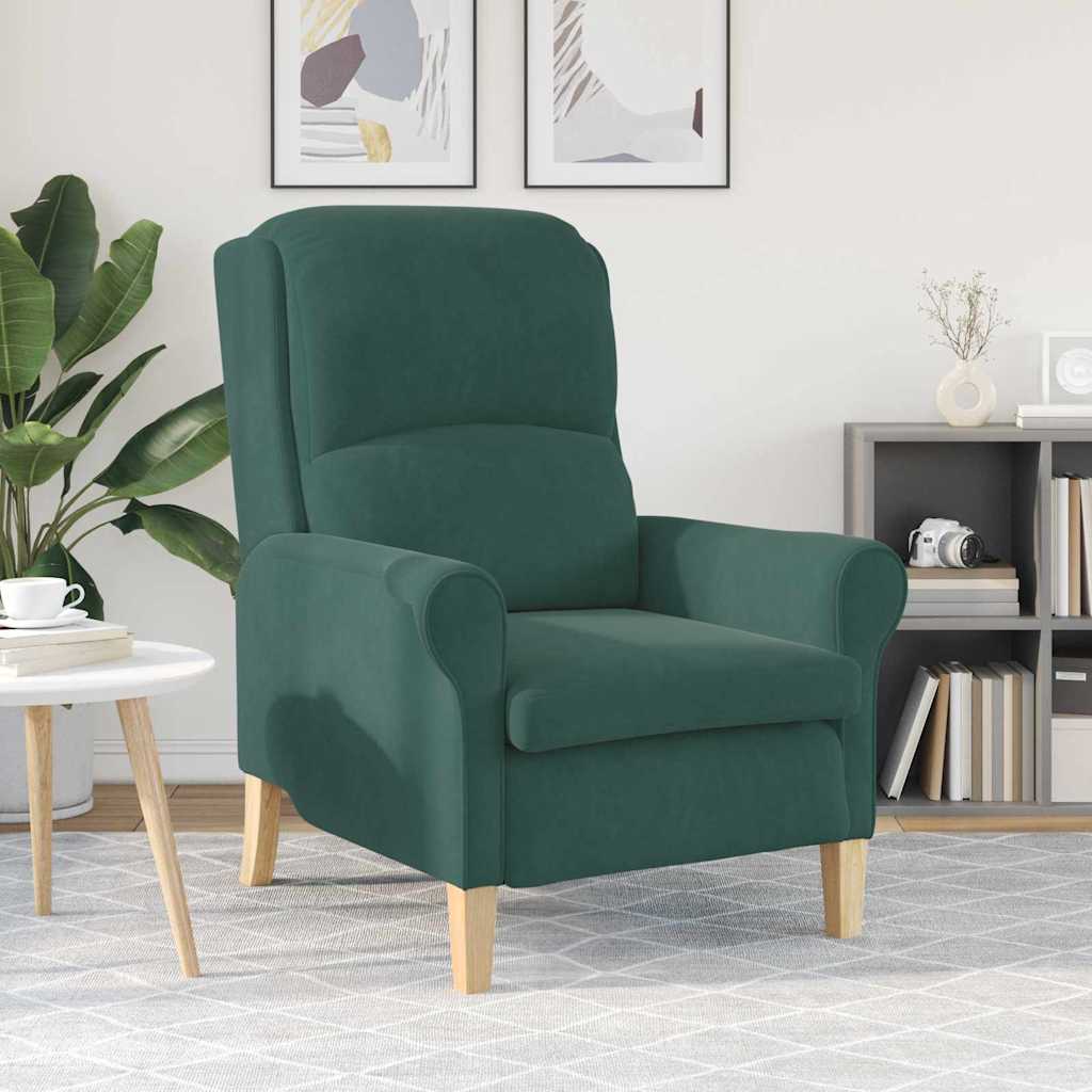 Fauteuil Donkergroen 76 x 94 x 102 cm Fluweel