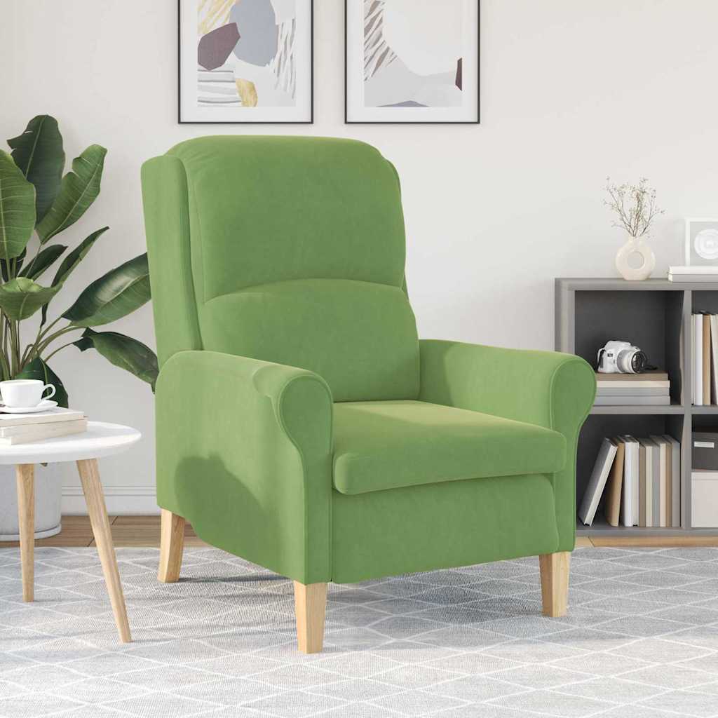 Fauteuil Lichtgroen 76 x 94 x 102 cm Fluweel