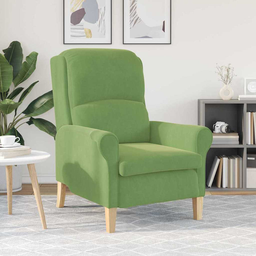 Fauteuil Lichtgroen 76 x 94 x 102 cm Fluweel