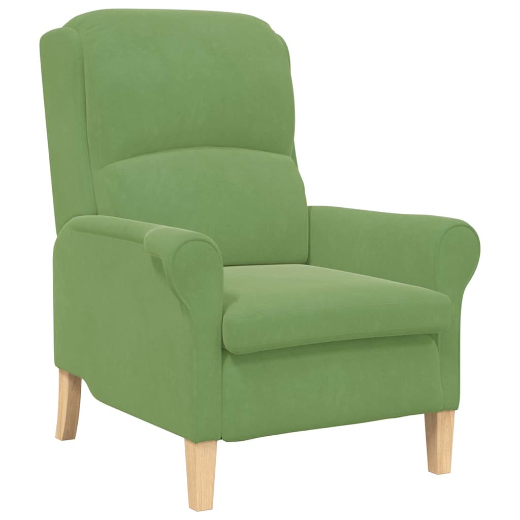 Fauteuil Lichtgroen 76 x 94 x 102 cm Fluweel
