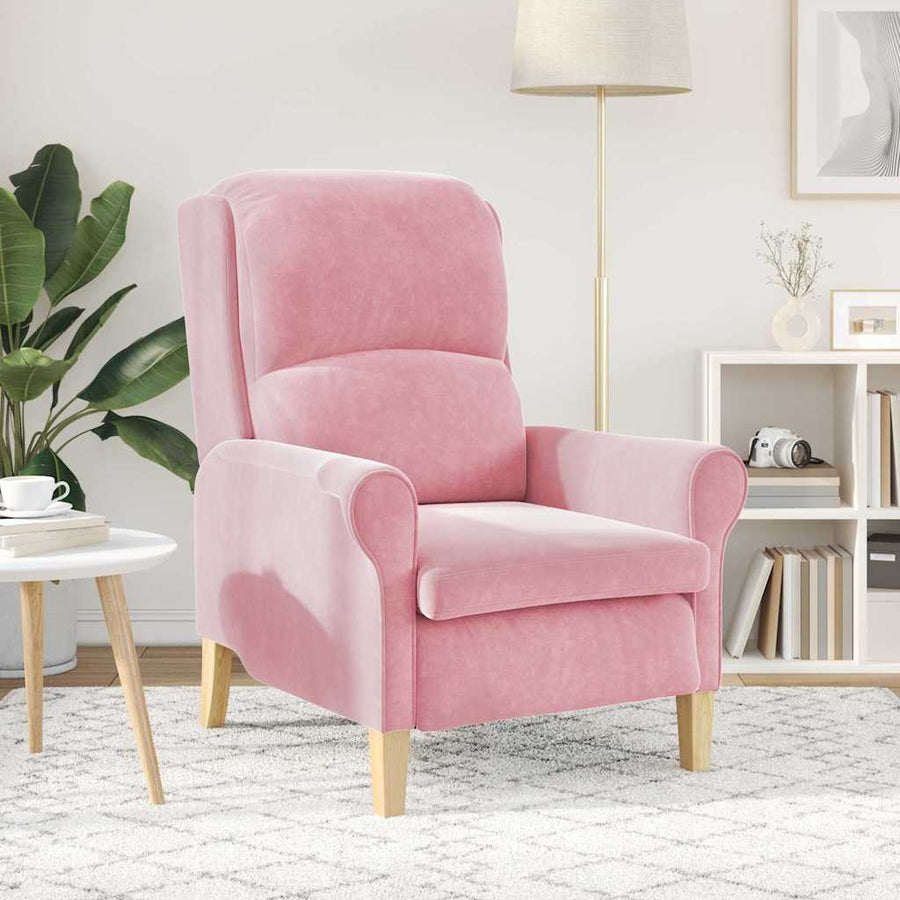 Fauteuil Roze 76 x 94 x 102 cm Fluweel